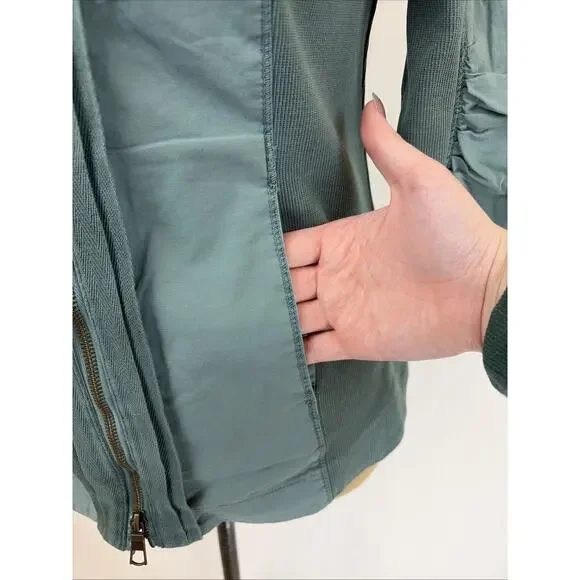 NWT XCVI wearables "Janet" Green 3/4 Sleeve Ruched Jacket #0659 Size XS - Picture 7 of 8